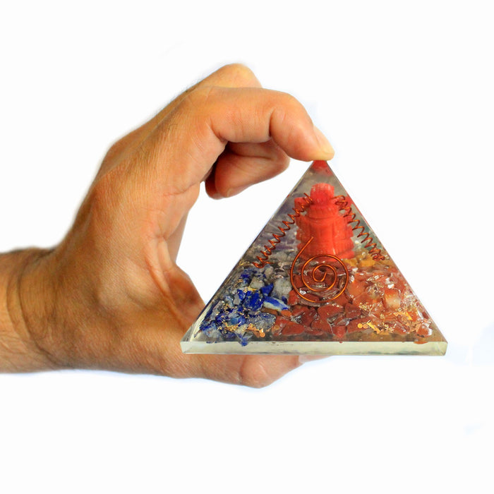 Nagy Orgonit Piramis 70mm - Ganesh